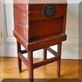 F17. Antique desk box on stand. 